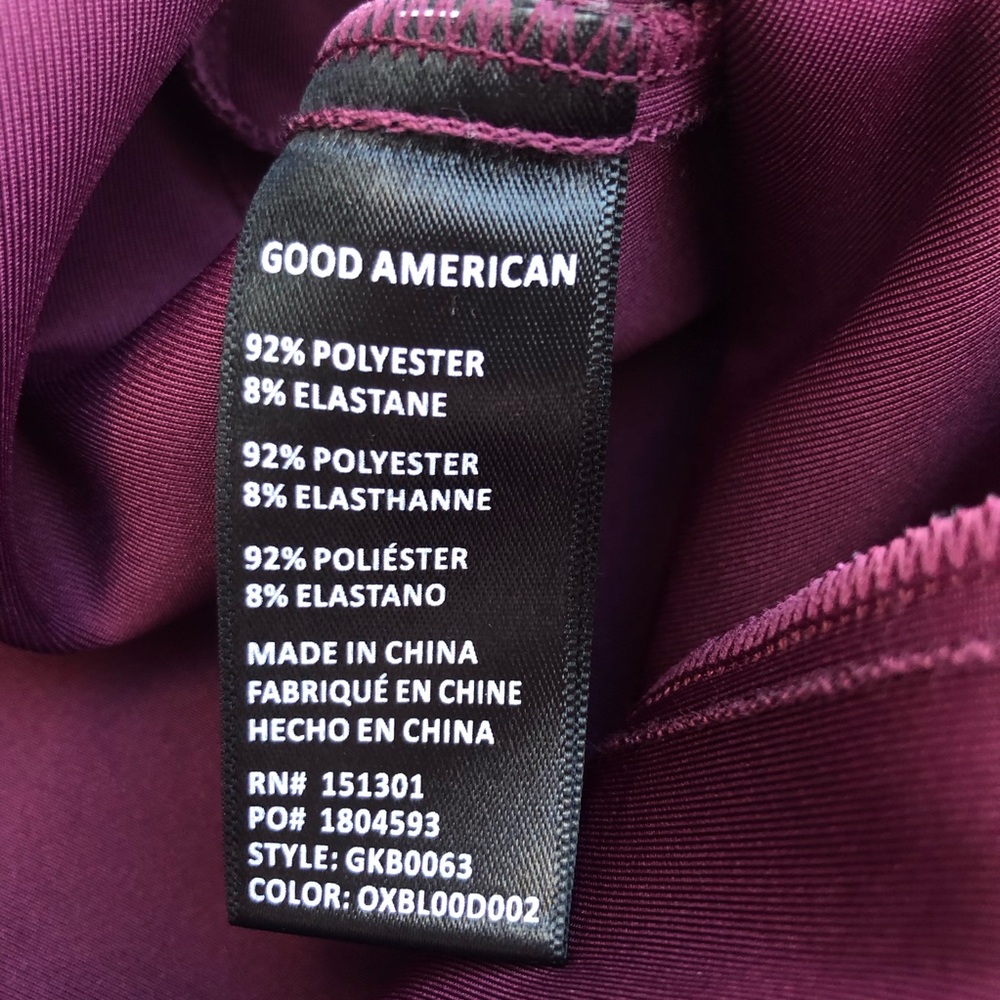 Good American scuba boss pull on slim pant in Oxblood002 size medium - Picture 3 of 13